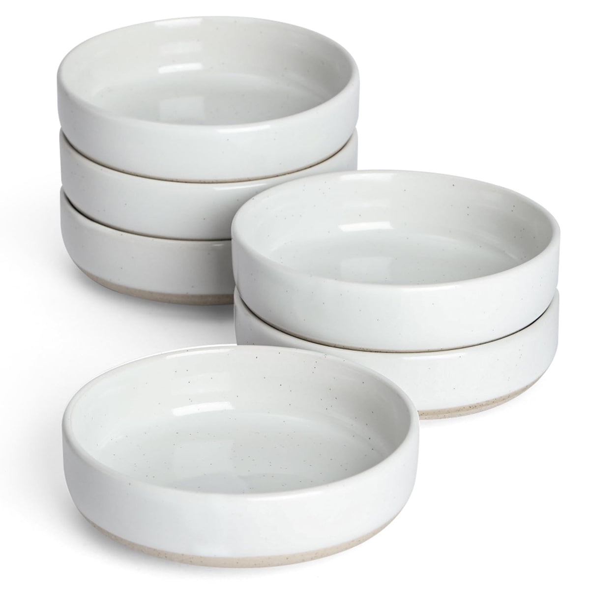 famiware Ceramic Soy Sauce Dish, 3oz Dipping Bowls Set of 6, Light Blue