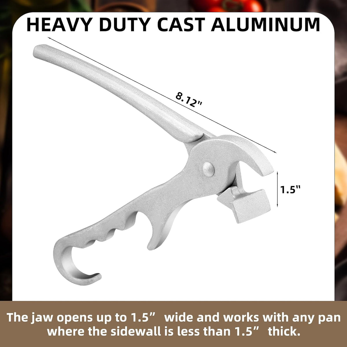 Reallnaive 2 Pack Pizza Pan Gripper Aluminum Pizza Pans Grabber