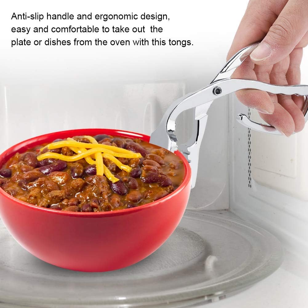 Anti-scalding Oven Clips Zinc Alloy Hot Pot Pliers Grabber Tongs for Plate Baking Tray Pan Dish