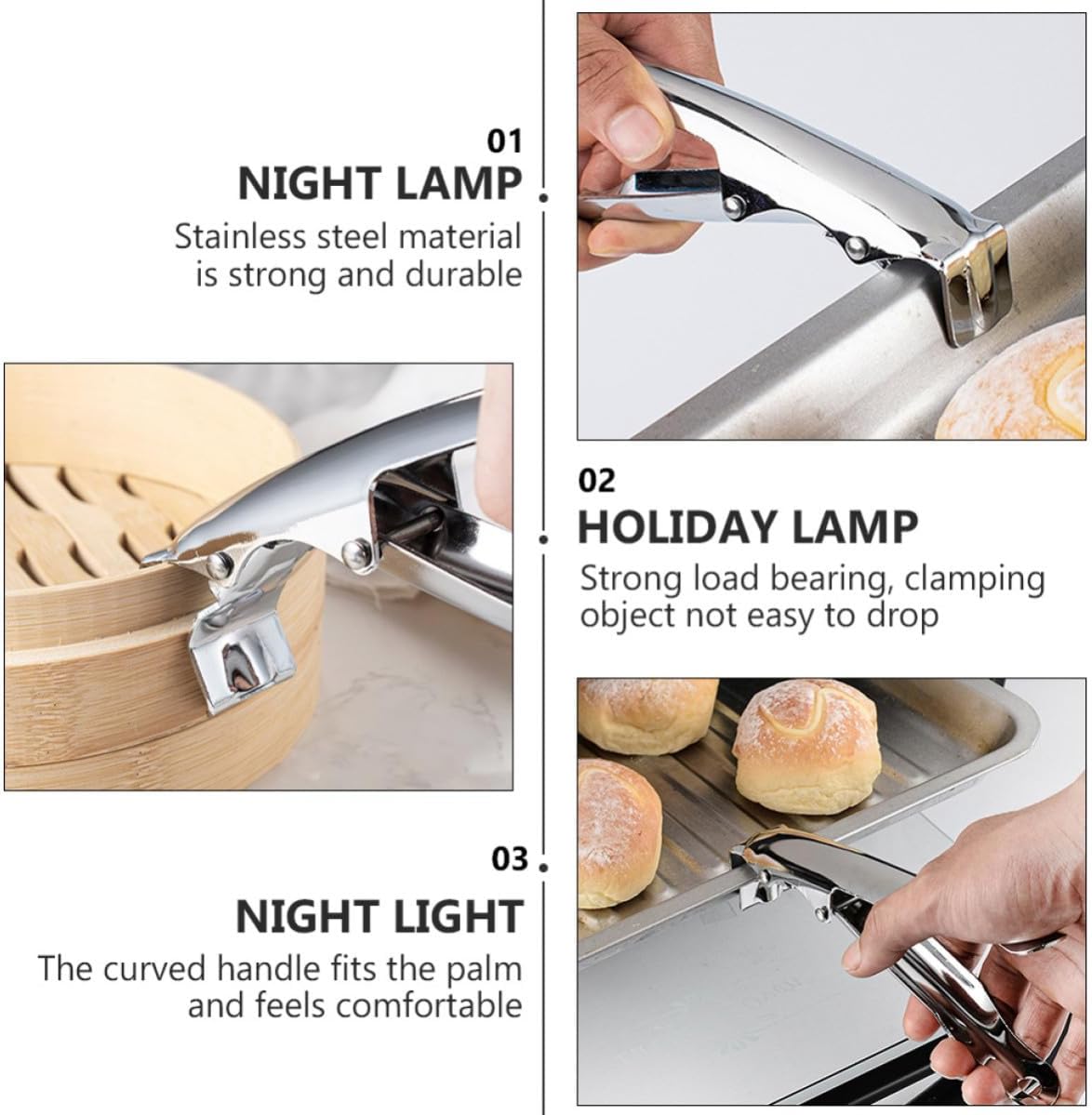 Stainless Steel Bowl Gripper Anti-skid Plate Clip for Hot Dishes