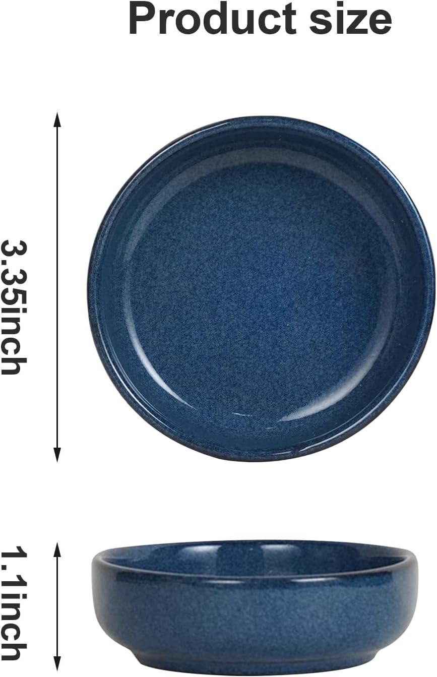 Set of 6 Dipping Bowls, Ceramic Soy Sauce Dipping Dish set