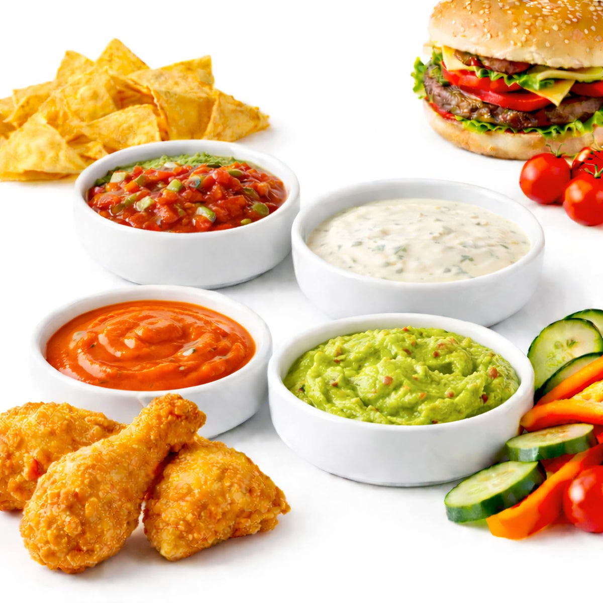 Dipping Bowls Set of 4, 2462°F High-Fired Ceramic Small Bowls for Dips, Olive Oil & Sauce, Elevates Table Setting, Idea for BBQ, Afternoon Tea, Entertaining, Housewarming & Holiday Gifts