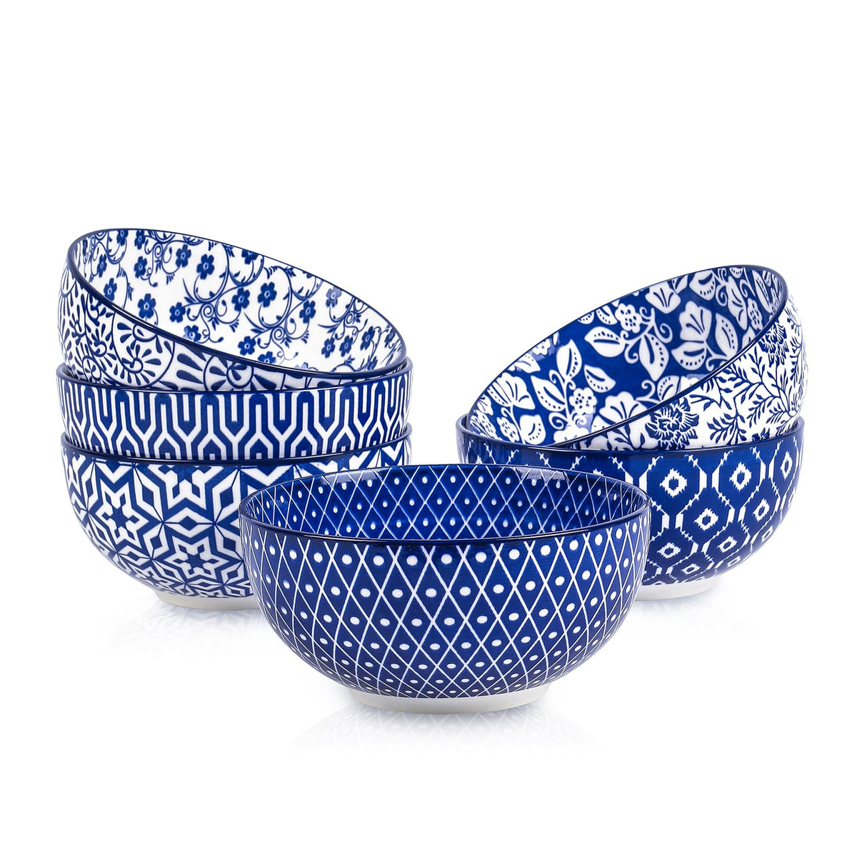 Selamica Ceramic 4 OZ Dipping Bowls Set of 6, Assorted Colors
