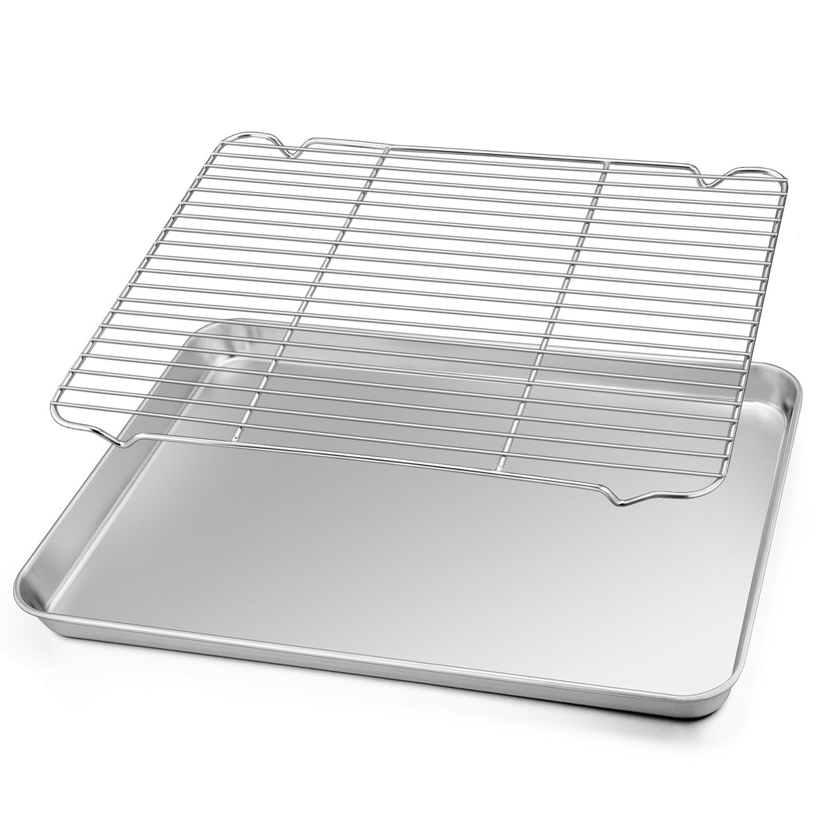 TeamFar Baking Sheet with Cooling Rack Set, 16 x 12 x 1 inch