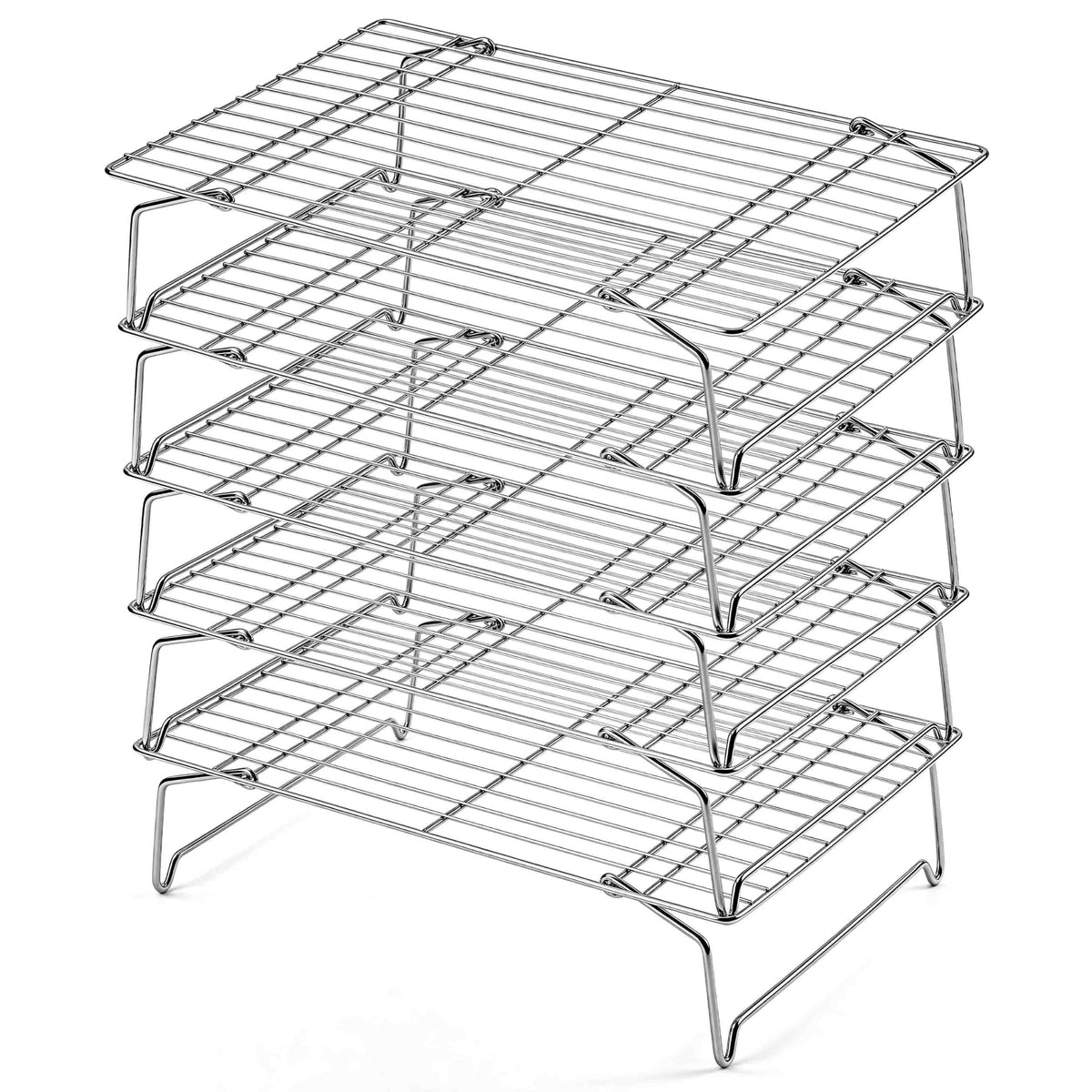 Homikit 2 Tiers Stainless Steel Cooling Rack Set, 10"x15" Baking Racks