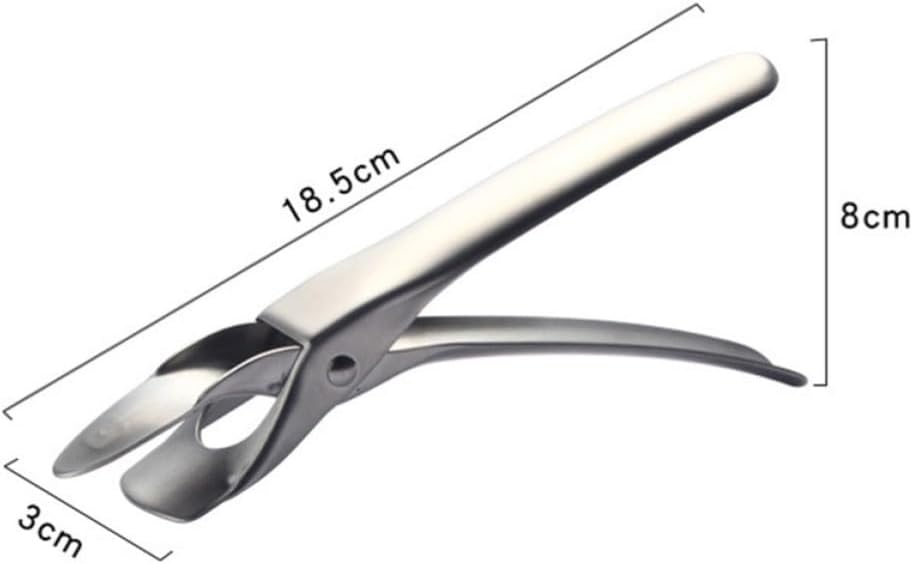 Stainless Steel Hot Dish Plate Bowl Clip Tongs round Handle