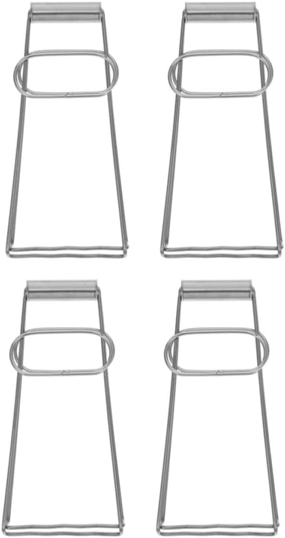 4pcs Stainless Steel Hot Bowl Dish Plate Gripper Clip Folding Tongs