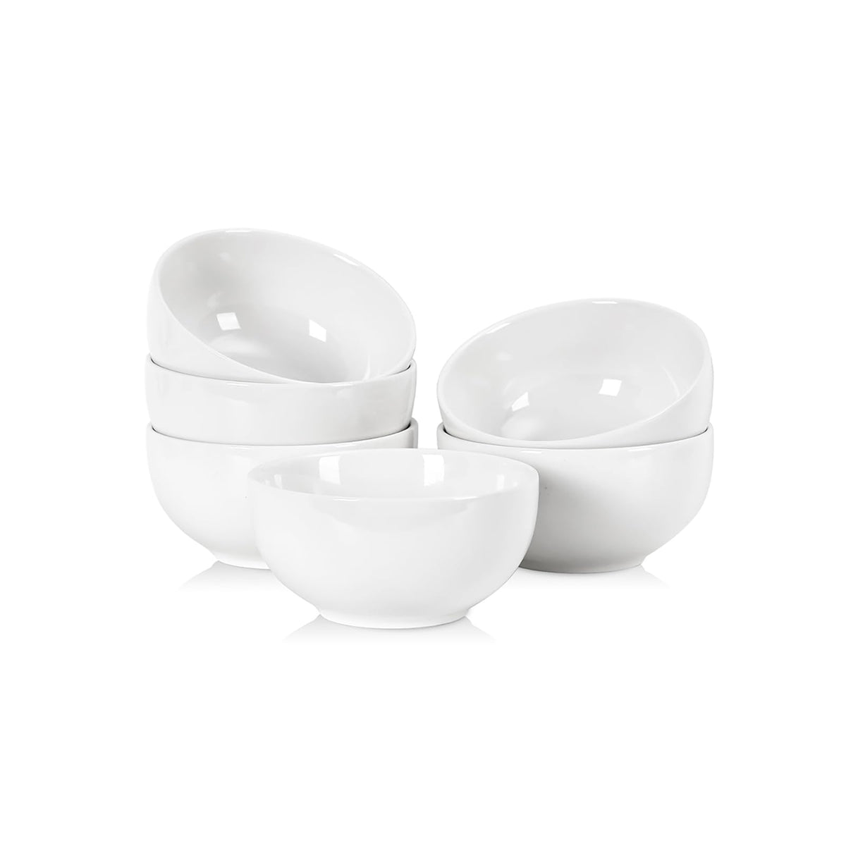 Selamica Ceramic Dipping Bowls, 4 OZ Mini Bowls, Set of 6, Maillard