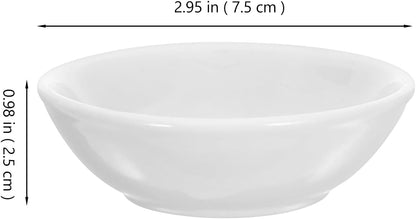 Angoily Ceramic Sauce Dish 12pcs 2.75 in White Dipping Bowl
