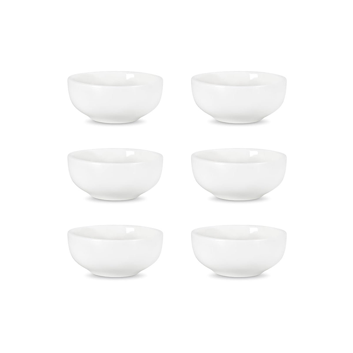 Selamica Ceramic 2.6 OZ Square Dipping Bowl Set, Set of 6, Vintage Blue