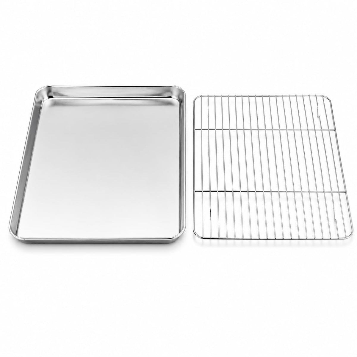 Onader 18x13 Inch Large Half Baking Sheet Pan with Wire Cooling Rack Set