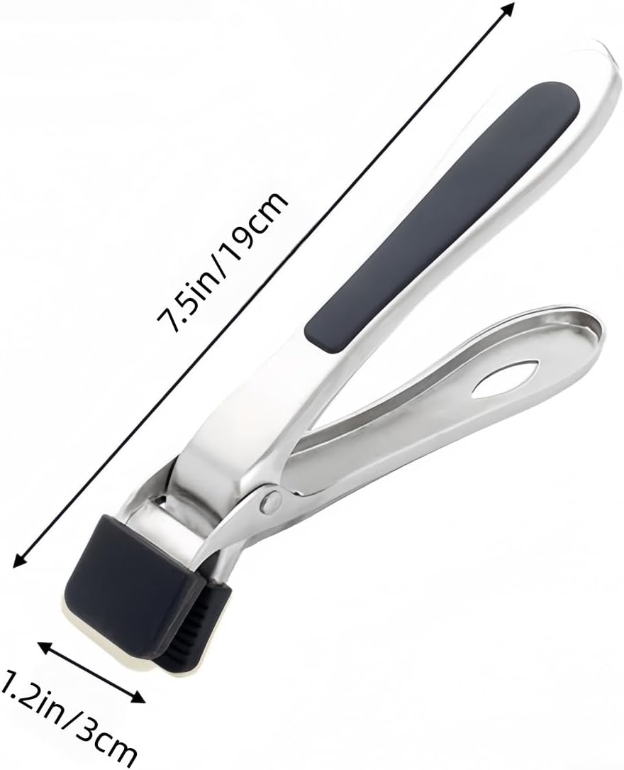 Hot Plate Gripper, 304 Stainless Steel, 7.5 Inch Black