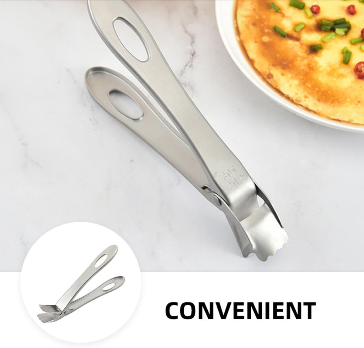 Stainless Steel Dish Clip Hot Plate Gripper with Non Slip Jaws