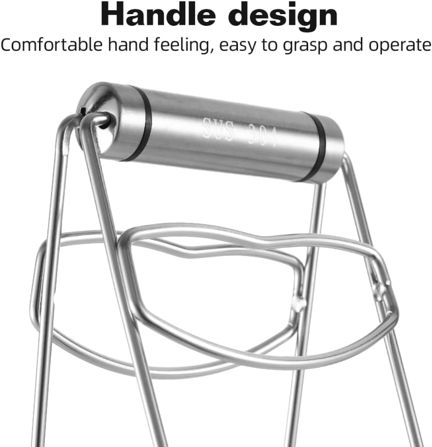 BESTonZON 304 Stainless Steel Hot Plate Gripper Tongs Foldable Kitchen Pot Holder Clamp for Safe Hot Dish and Bowl Handling Steaming Clips for Home and Restaurant Use