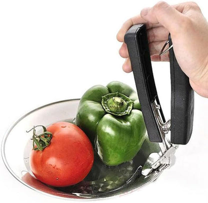PRETYZOOM Stainless Steel Anti-scalding Clip for Hot Bowl, Non-slip Dish Plate Gripper Clips Tongs for Lifting, Moving of Hot Cookware