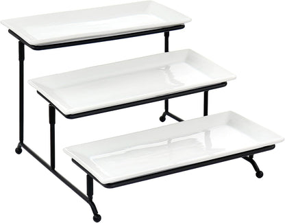 Elama Signature 12 1/4 Inch 6pc Lazy Susan Appetizer and Condiment Server Set