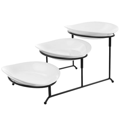 Elama Signature 12 1/4 Inch 6pc Lazy Susan Appetizer and Condiment Server Set