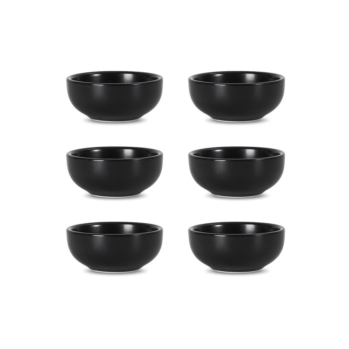 Selamica Ceramic 2.6 OZ Square Dipping Bowl Set, Set of 6, Vintage Blue