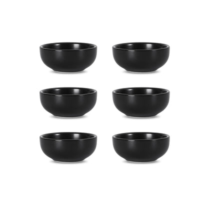 Selamica Ceramic 2.6 OZ Square Dipping Bowl Set, Set of 6, Vintage Blue