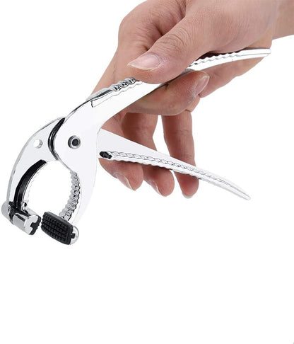 Zinc Alloy Oven Clip Pliers, Air Fryer Tools Essential Gadget for Home Kitchen, Hot Plate Gripper with Anti-slip Handle Easy to Take Out Hot Pot Plate Dishes and Baking Tray