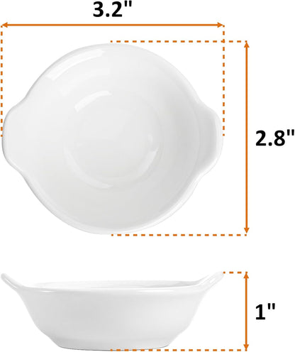 Elsjoy 16 Pack 2 Oz Ceramic Mini Dipping Dishes, Pinch Bowls for Soy Sauce, Ketchup, BBQ
