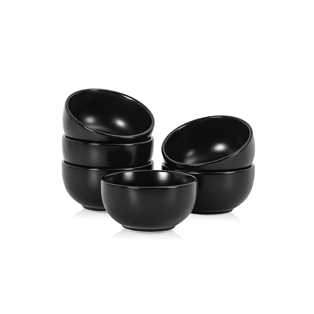 Selamica Ceramic Dipping Bowls, 4 OZ Mini Bowls, Set of 6, Maillard