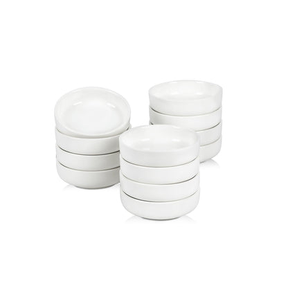Selamica Ceramic 3.3 Inch Soy Sauce Dish Dipping Bowls Side Dishes Small Appetizer Pinch Bowls for Condiments, Sushi, Ketchup, BBQ-Set of 6(Matte Black)