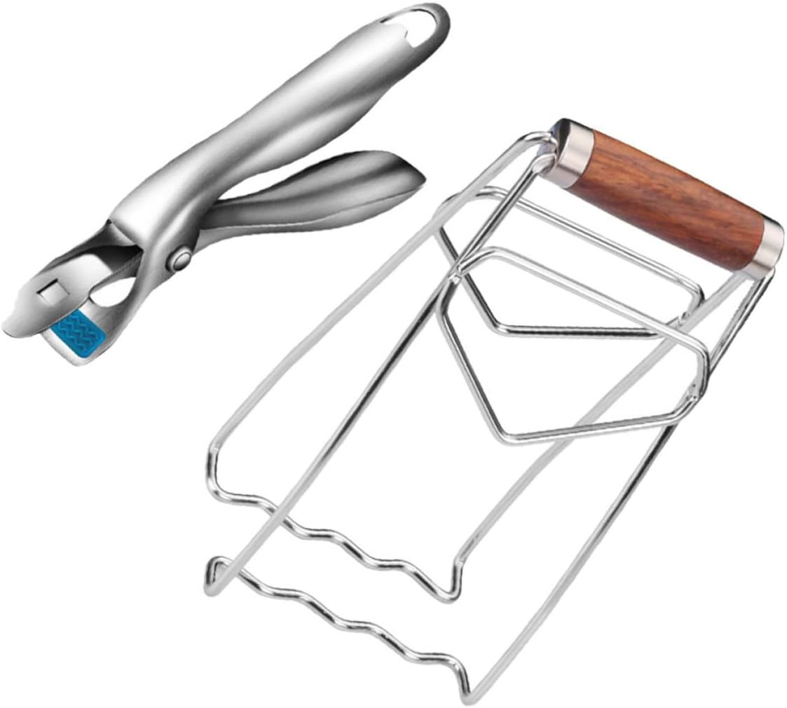 Stainless Steel Plate Clip with Foldable Handle for Hot Dish Removal