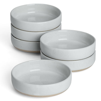 famiware Ceramic Soy Sauce Dish, 4oz Dipping Bowls Set of 6, White