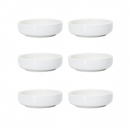 Selamica Ceramic 3.3 Inch Soy Sauce Dish Dipping Bowls Side Dishes Small Appetizer Pinch Bowls for Condiments, Sushi, Ketchup, BBQ-Set of 6(Matte Black)