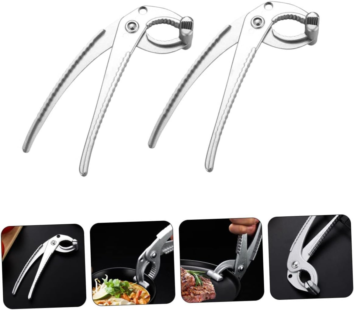 4pcs Heavy-duty Stainless Steel -scald Dish Clip Gripper for Hot Plates Pizza Pans Baking Trays Secure Grip Design for Safe Handling of Hot Cookware