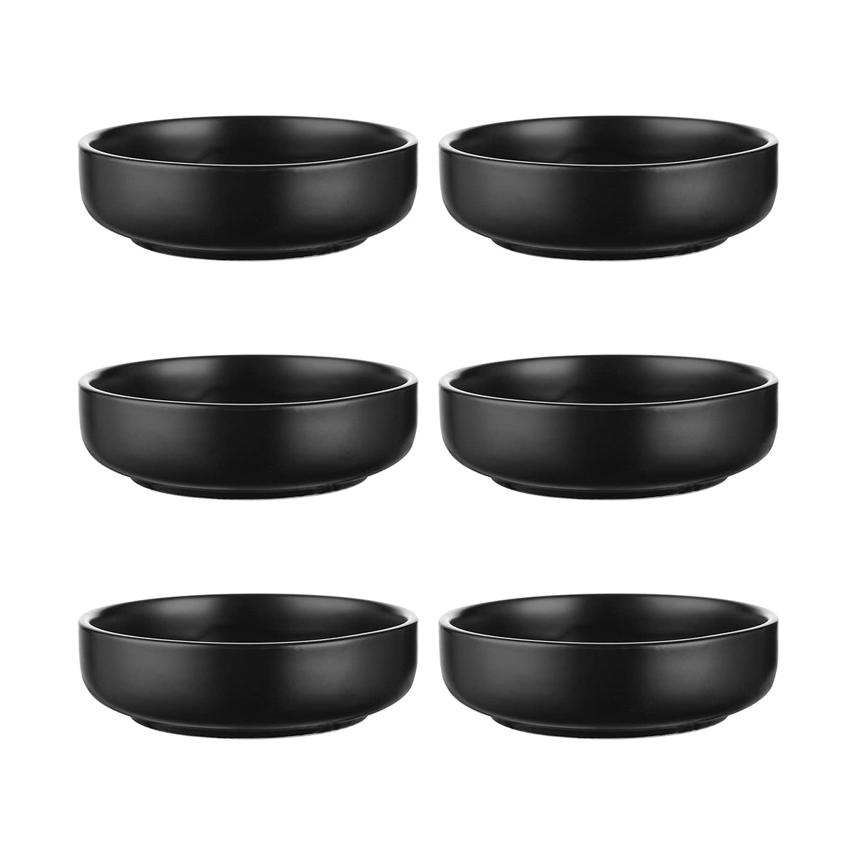 Selamica Ceramic 3.3 Inch Soy Sauce Dish Dipping Bowls Side Dishes Small Appetizer Pinch Bowls for Condiments, Sushi, Ketchup, BBQ-Set of 6 (Matte Blue)