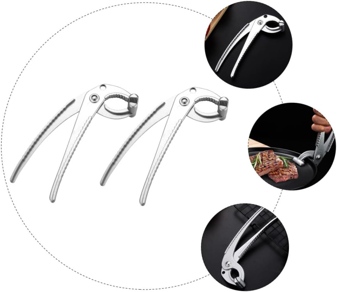 4pcs Heavy-duty Stainless Steel -scald Dish Clip Gripper for Hot Plates Pizza Pans Baking Trays Secure Grip Design for Safe Handling of Hot Cookware