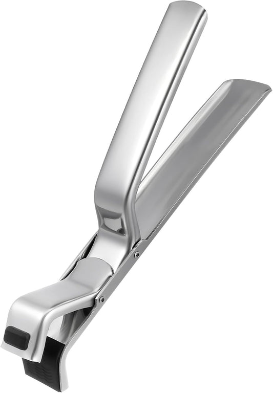 Bowl Clip Gripper Stainless Steel Kitchen Plate Clamp Hot Dish Tongs for Safe Handling Microwave Oven and Serving