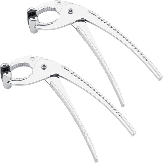 2 Pcs Hot Pot Gripper, Anti-scalding Clip Zinc Alloy Oven Clip Pliers Grip Grabber Hot Pot Plate Pliers Pan Dish Clipper Baking Tray Grabber Microwave Kitchen Tool