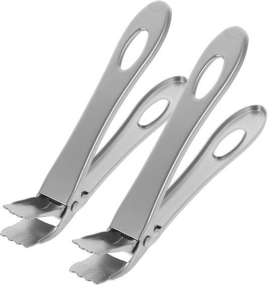 2pcs Stainless Steel Plate Tongs Bowl Clip Heat Resistant Plate Lifter