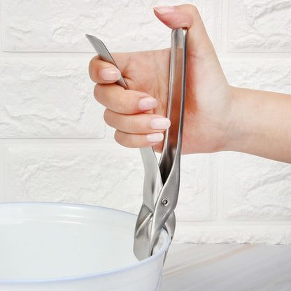 Hot Dish Plate Stainless Steel Bowl Clip Gripper Tongs for Oven