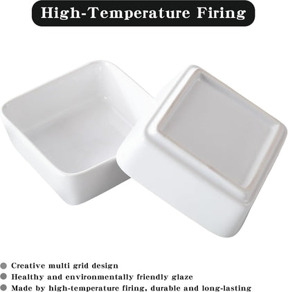 3 Pack Chip & Dip Serving Set with Wooden Tray, Oven Safe Bowls for Parties, Hosting Gifts, Cranberry/Soy Sauce Dish & Entertaining Essentials