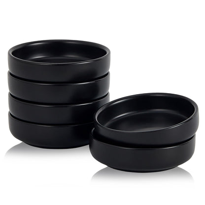 Ceramic Soy Sauce Dish,3.5 Inch Dipping Bowls Side Dishes Set of 6, Small Appetizer Pinch Dip Bowls for Condiments, Sushi, Ketchup, BBQ (White)
