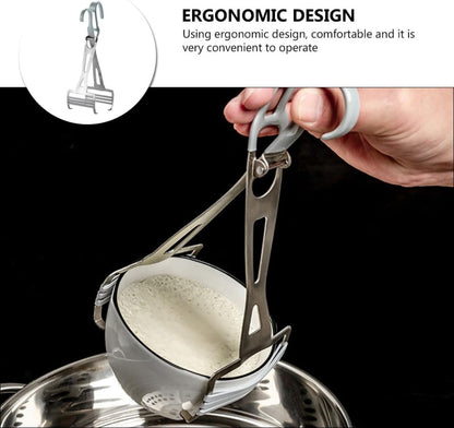 Multi-function Stainless Steel Bowl Tong Hot Plate Clamp Dish Holder for Kitchen Cooking Utensils