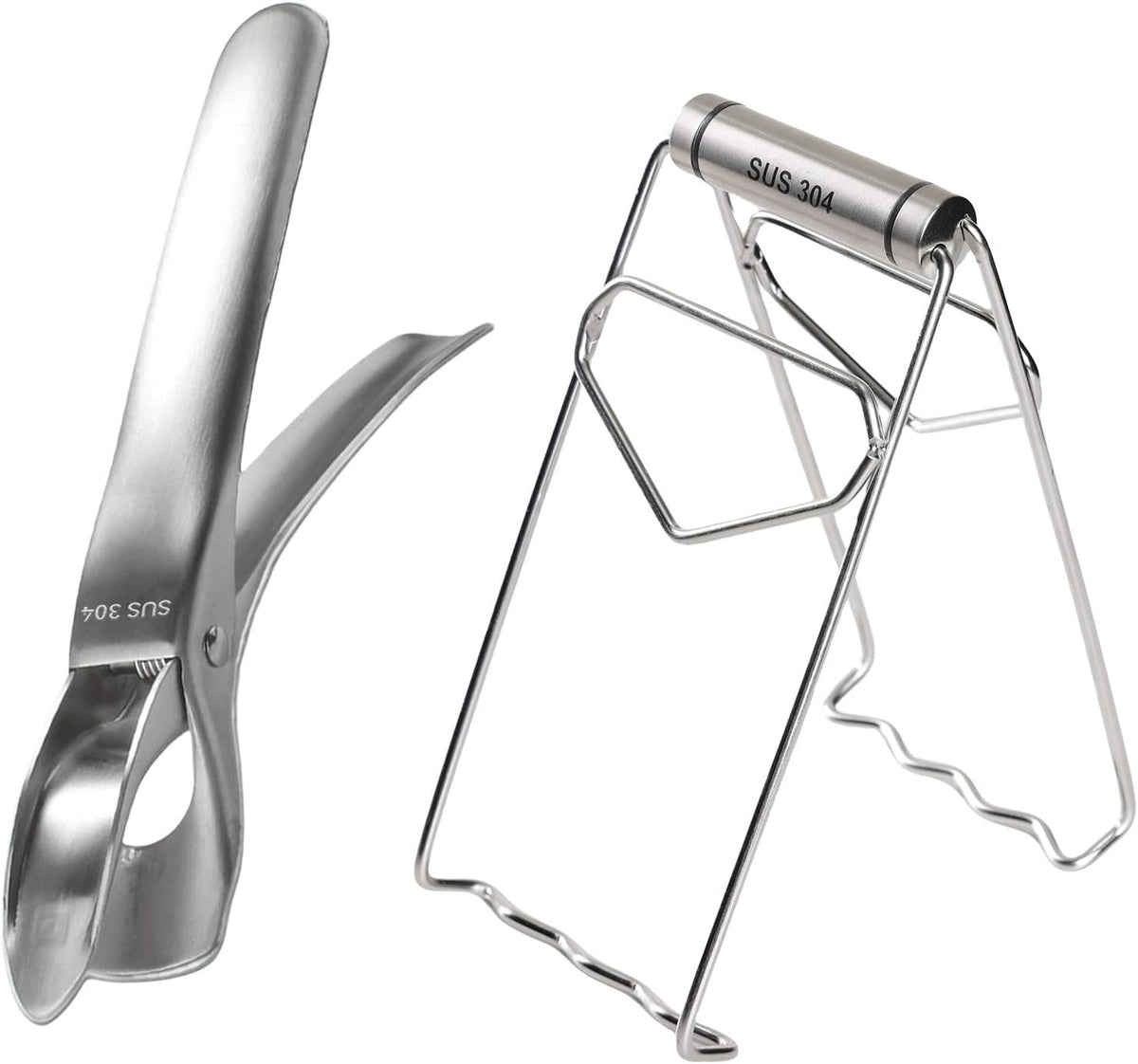 Hot Plate Clip Clamp 304 Stainless Steel 2-Pack – Ergonomic, Heat-Resistant, One-Handed Operation with Non-Slip Grips – Ideal for Microwaves, Ovens, and Grills – Durable, Safe Kitchen Tool