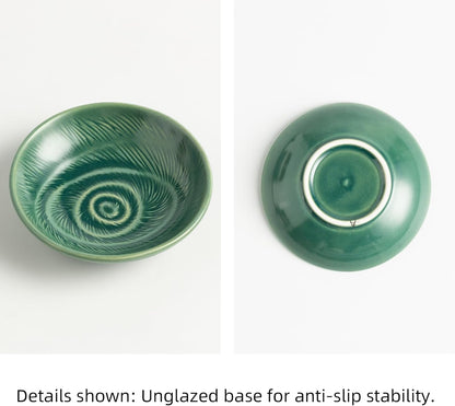 Ceramic Soy Sauce Dishes, 3.4 oz Dipping Bowls Set of 4