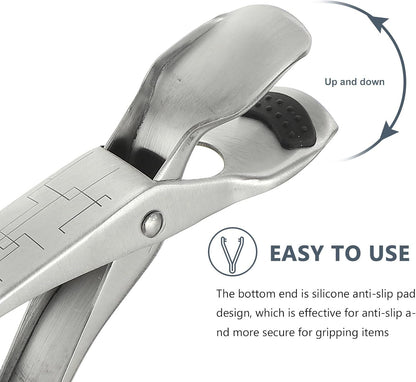 Stainless Steel Hot Dish Clip with Silicone Pad, Secure Grip for Cookware
