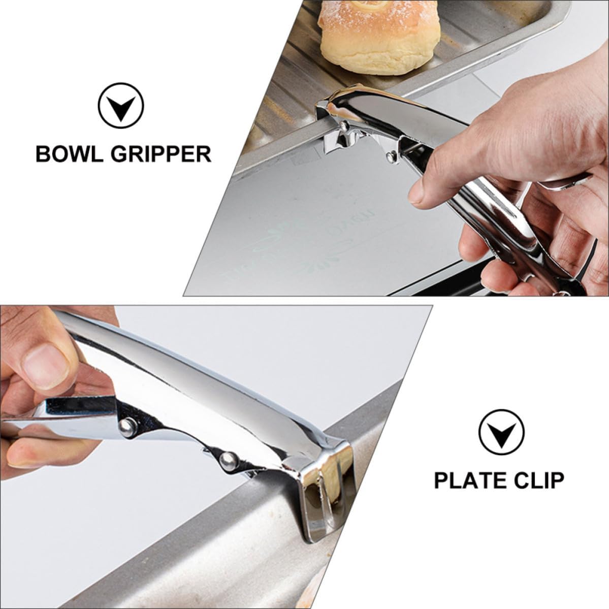 Stainless Steel Bowl Gripper Anti-skid Plate Clip for Hot Dishes