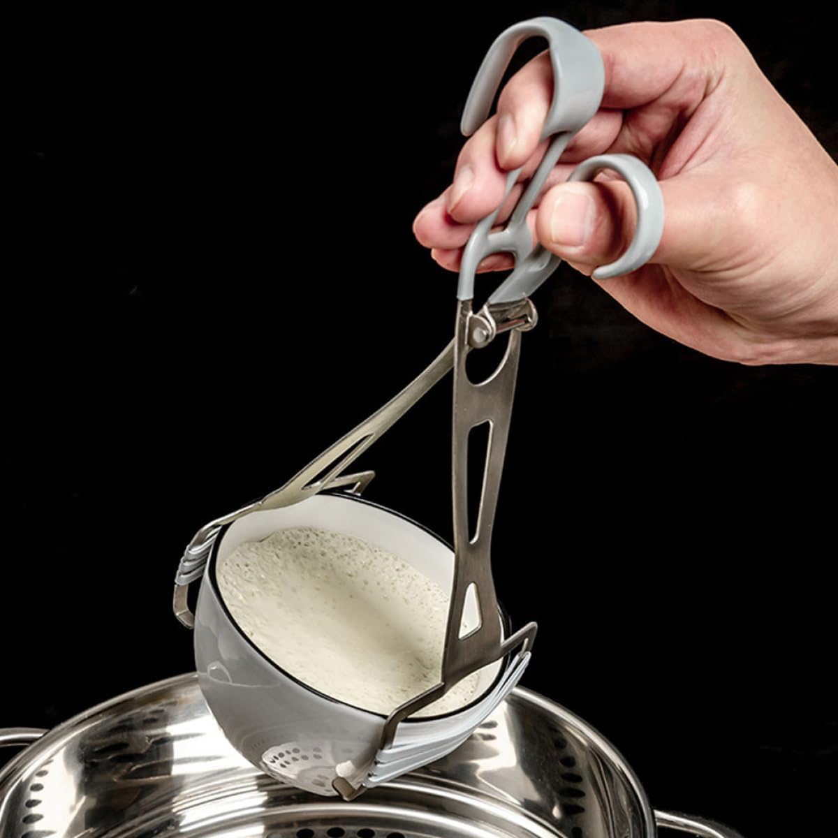 Multi-function Stainless Steel Bowl Tong Hot Plate Clamp Dish Holder for Kitchen Cooking Utensils