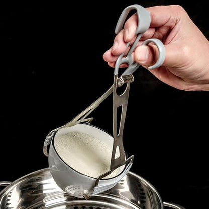Multi-function Stainless Steel Bowl Tong Hot Plate Clamp Dish Holder for Kitchen Cooking Utensils