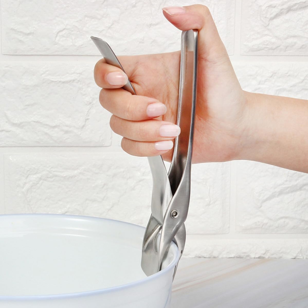 Stainless Steel Hot Dish Plate Clamp Tongs for Kitchen Use