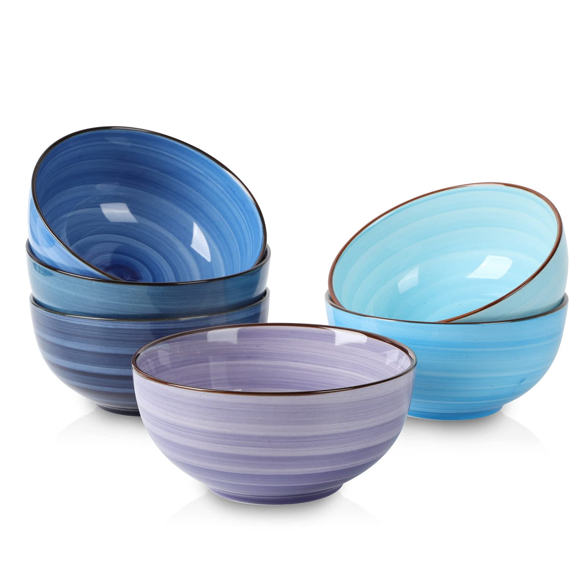 Selamica Ceramic Dipping Bowls, 4 OZ Mini Bowls, Set of 6, Maillard
