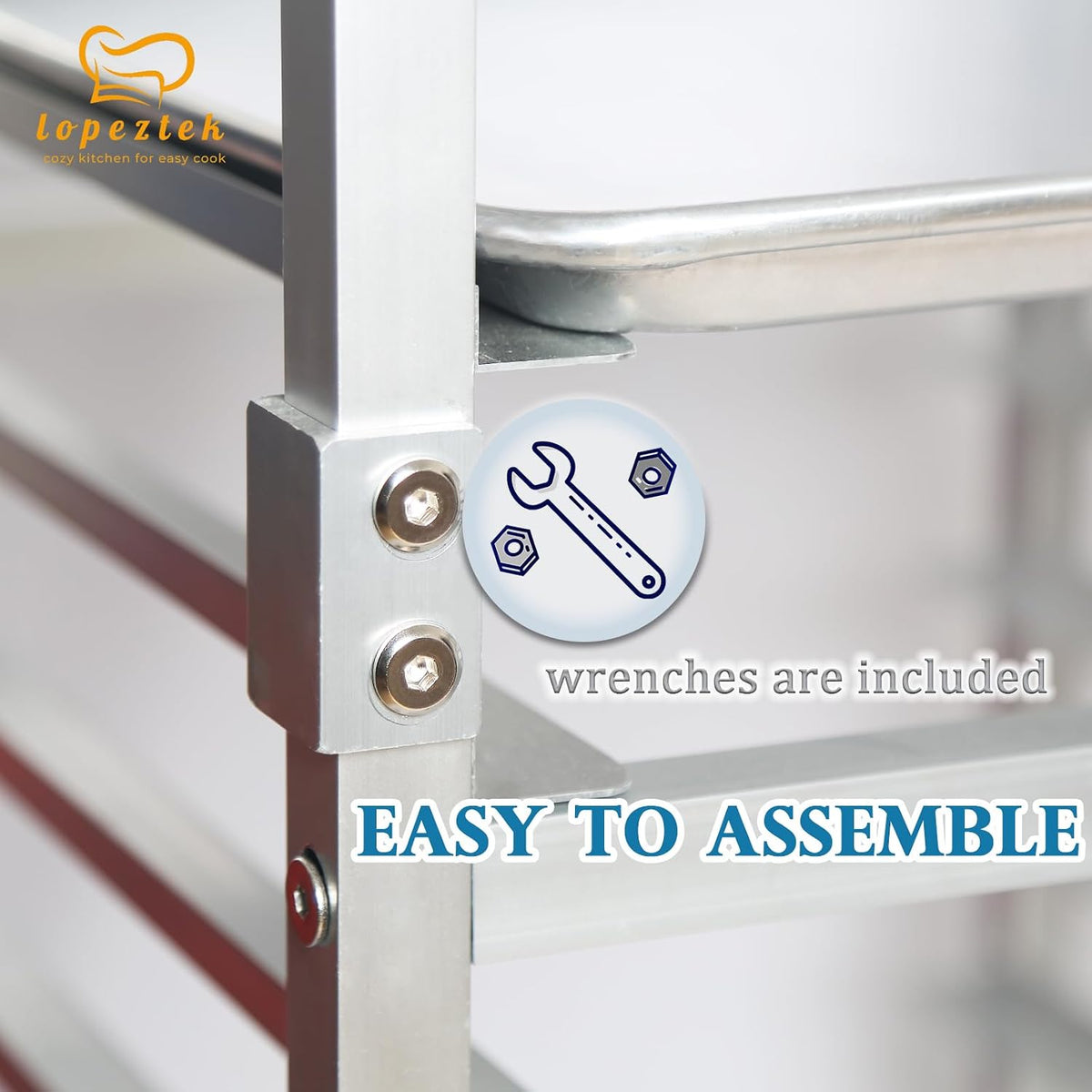 lopeztek Commercial 20-Tier Half & Full Sheet Pan Rack with Wheels