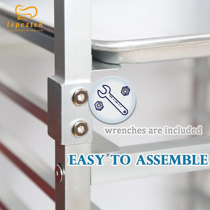 lopeztek Commercial 20-Tier Half & Full Sheet Pan Rack with Wheels